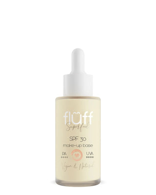 Melkachtige make-upbasis met zonnebrandcrème SPF 30 en hyaluronzuur van Fluff