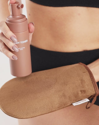 Set van zelfbruiner-mousse voor het lichaam voor elke teint en een handschoen Body Tones - 3