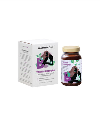 Glutenvrij en lactosevrij vitamine B-complex Health Labs Care 60 capsules - 2