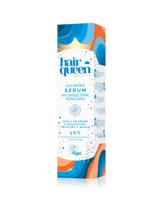 Serum voor beschadigde haarpunten met avocado- en zwarte komijnolie van Hair Queen