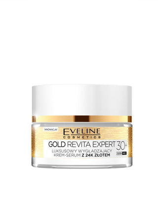 Gladmakende crème-serum met 24K goud, voor dag en nacht, 30+ van Eveline - 1
