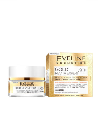 Gladmakende crème-serum met 24K goud, voor dag en nacht, 30+ van Eveline - 2
