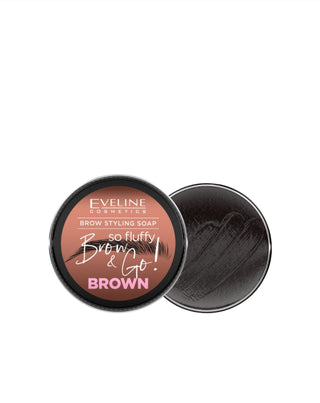 Veganistische wenkbrauwstylingzeep So fluffy brown Brow&Go van Eveline - 1