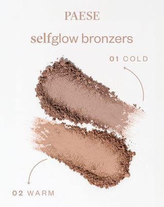 Geperste bronzer Selfglow 02 Warm met actieve ingrediënten voor gezichtscontouring Paese - 5