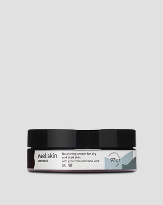 Voedende crème voor de droge en vermoeide huid met groene thee en aloë van Mel Skin - 1