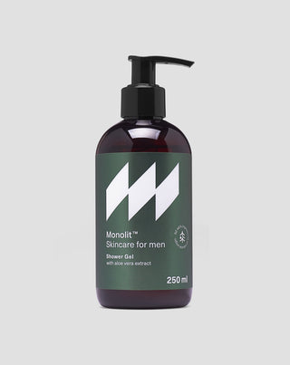 Douche gel voor mannen met aloë vera en sandelhoutgeur van Monolit - 1