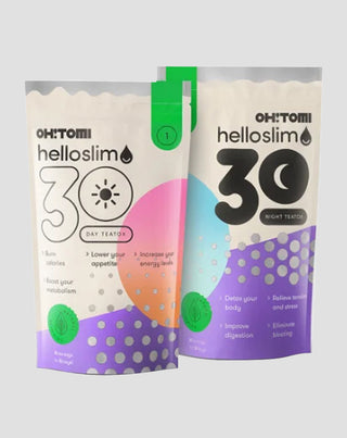 30-dagen detox voor het lichaam – vetverbrandende thee voor overdag en ’s nachts Hello Slim Oh!Tomi - 1