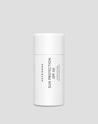 mineraal zonnefilter spf 50 in stick voor gezicht en lichaam, hydratatie en uvb, uva bescherming nutridome