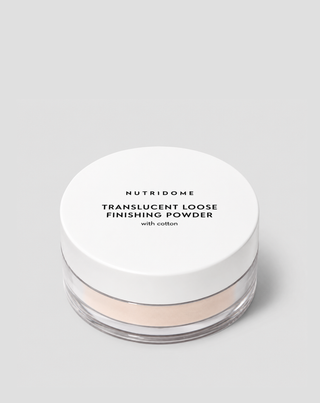 losse, transparante afwerkpoeder met een zijdezachte finish van Nutridome