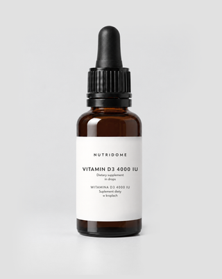 Vitamine D3 in druppels 4000 IE/dag voor weerstand en sterke botten, met Vitamine E 30 ml, Nutridome