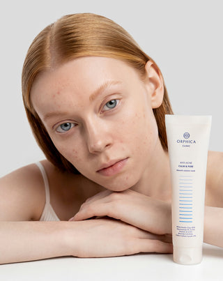 Reinigend en herstellend masker voor de acnegevoelige huid met witte klei Anti-Acne Orphica Clinic 100 ml